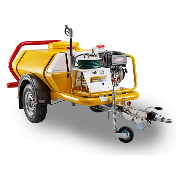 The mobile trailer-mounted pressure washer for rent